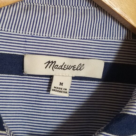 Madewell - Women's Striped Button-Down Tunic Shirt - Medium - Picture 2 of 9